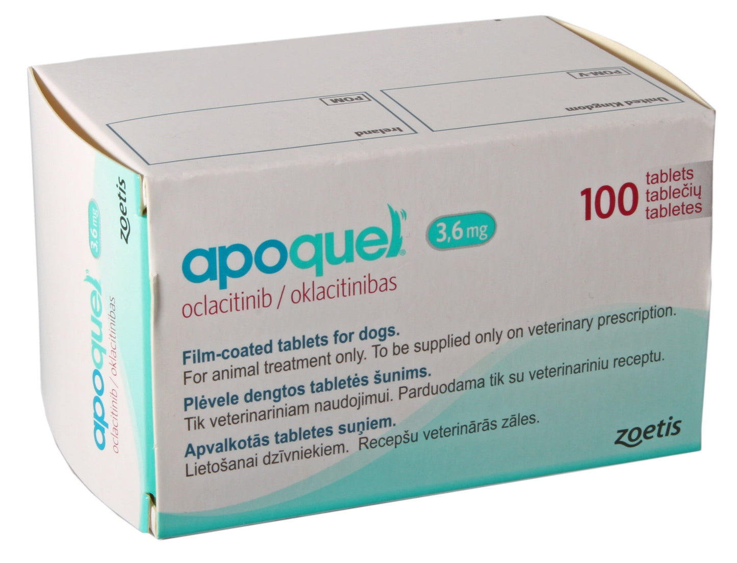 Apoquel 3.6 MG con 100 tabletas - MASTICABLE