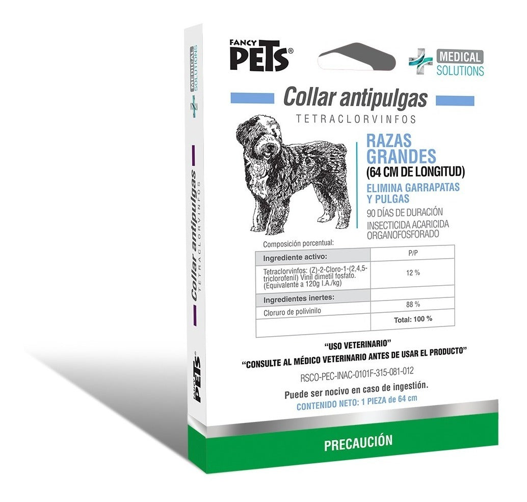 Collar antipulgas para perro raza grande