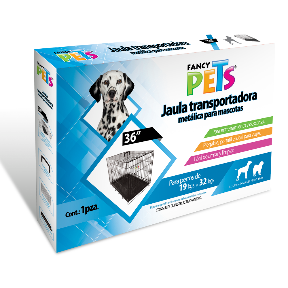 Jaula metálica plegable para mascota (6 medidas)