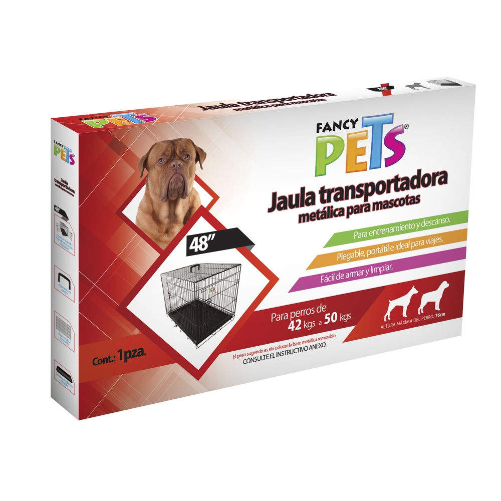 Jaula metálica plegable para mascota (6 medidas)
