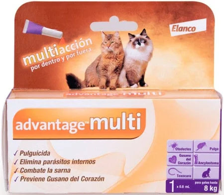 Advantage Multi Gatos 0.8 ml Pipeta (hasta 8kg)