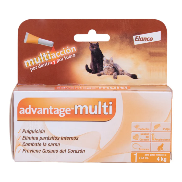 Advantage Multi Gatos 0.4 ml Pipeta (hasta 4kg)