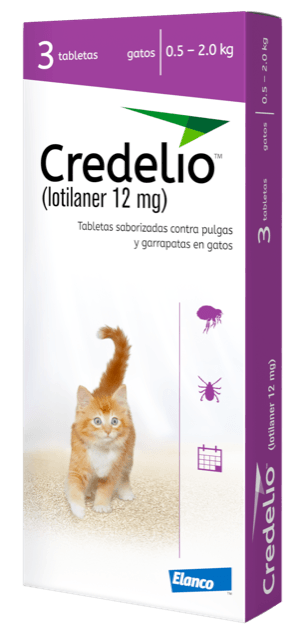Credelio Gatos 3Tab 12 mg Elanco