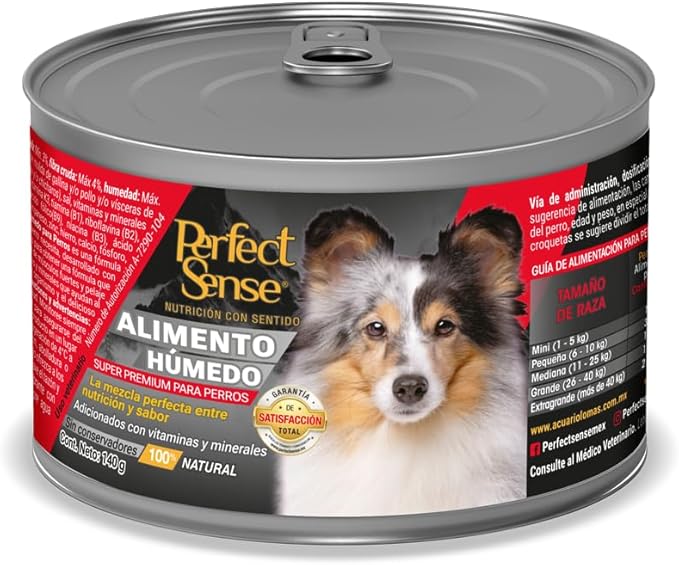 Lata Alimento Húmedo Premium 140 g P/Perro PERFECT SENSE