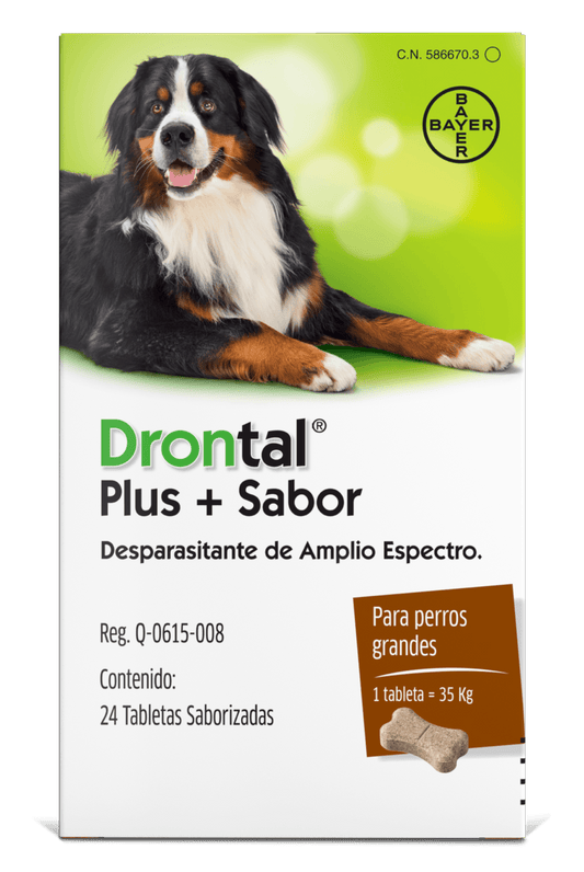 Drontal Plus + Sabor 35 Kg (4 Tab) Elanco