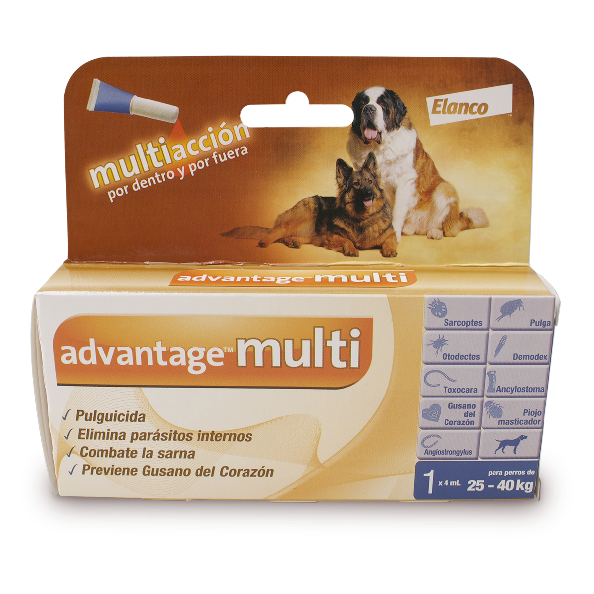 advantage multi 4.0 ml con 1 pipeta (25 a 40 KG)
