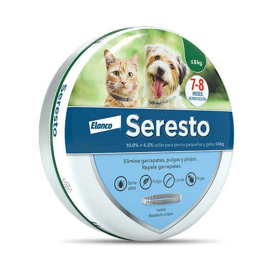 Seresto Collar antipulgas y antigarrapatas (Perro y Gato Chico)