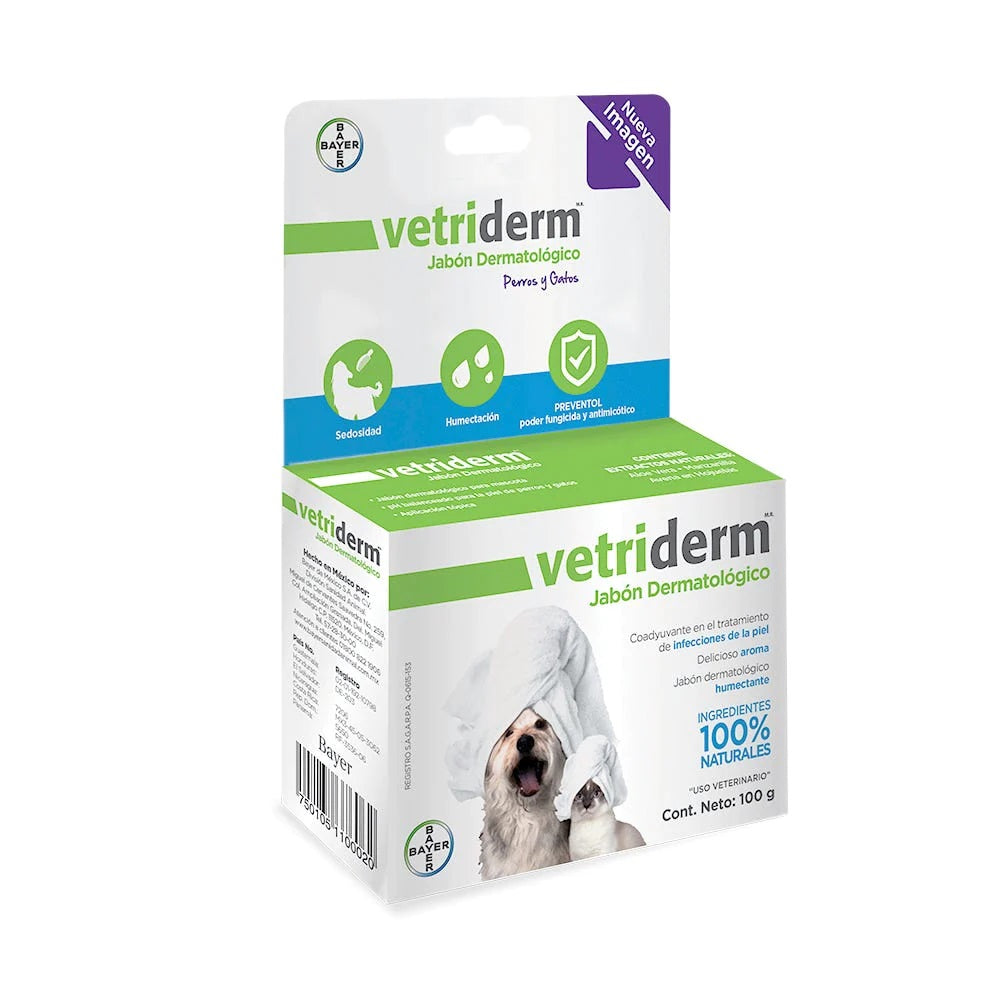Vetriderm Jabón Dermatológico 100 gr