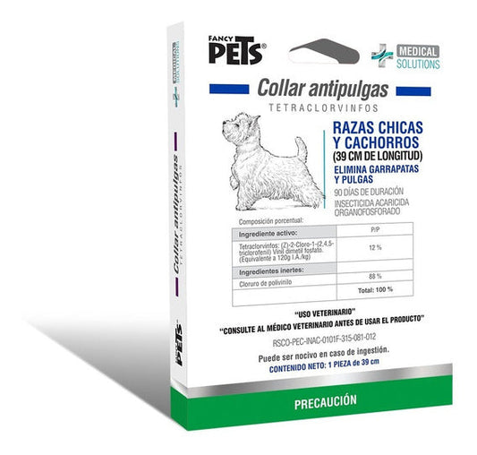 Collar antipulgas para perro raza chica
