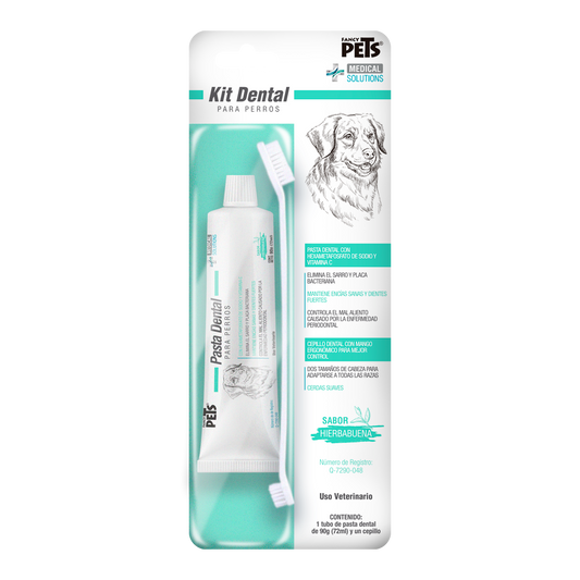 Kit Dental - Pasta y Cepillo antisarro para perro
