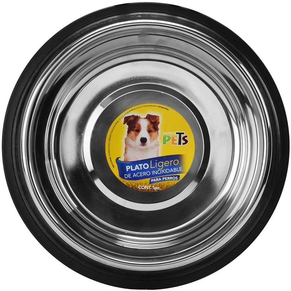 Plato ligero de acero 24/64/96 OZ para perro y gato
