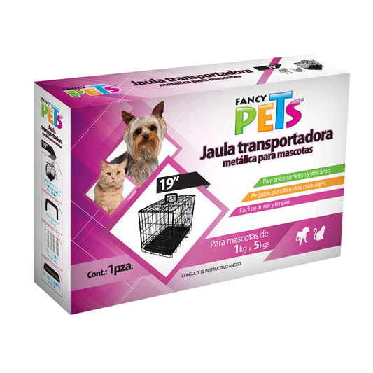 Jaula metálica plegable para mascota (6 medidas)