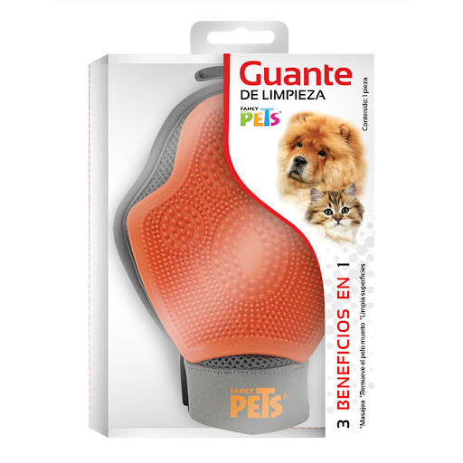 Guante de cepillado y limpieza para perro y gato