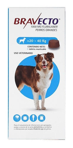BRAVECTO 1000 MG con 1 tableta (20 a 40 KG)