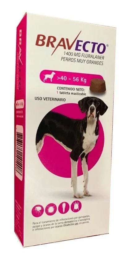 BRAVECTO 1400 MG con 1 tableta (40 a 56 KG)