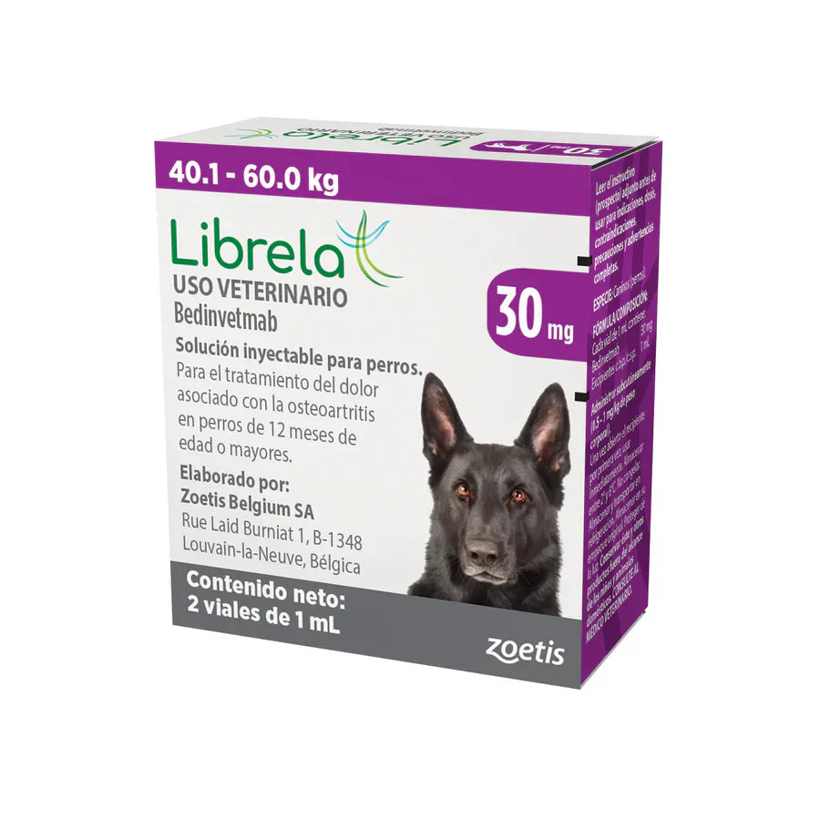 Librela 30 mg c/2 viales (40 a 60 Kg) - Refrigerado