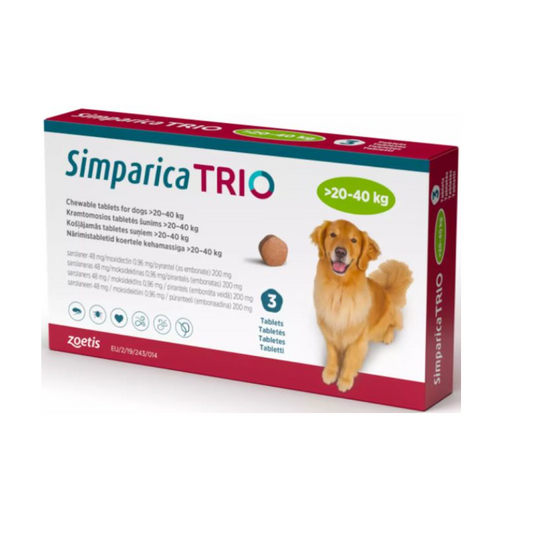 Simparica Trio - 1 tableta (20 a 40 KG)