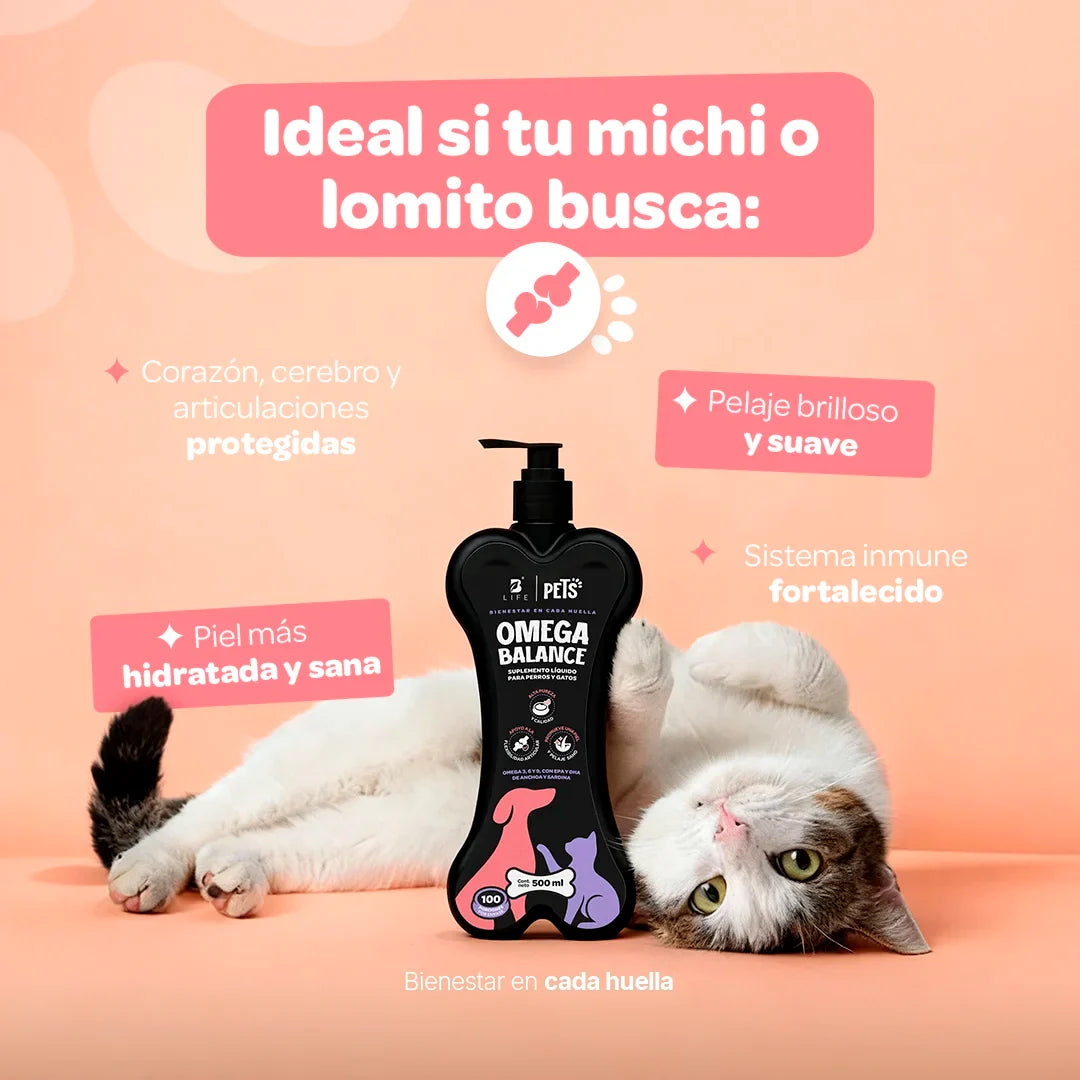 Omega Balance para Perros y Gatos 500 ml (Omega 3, 6 y 9 - EPA y DHA)