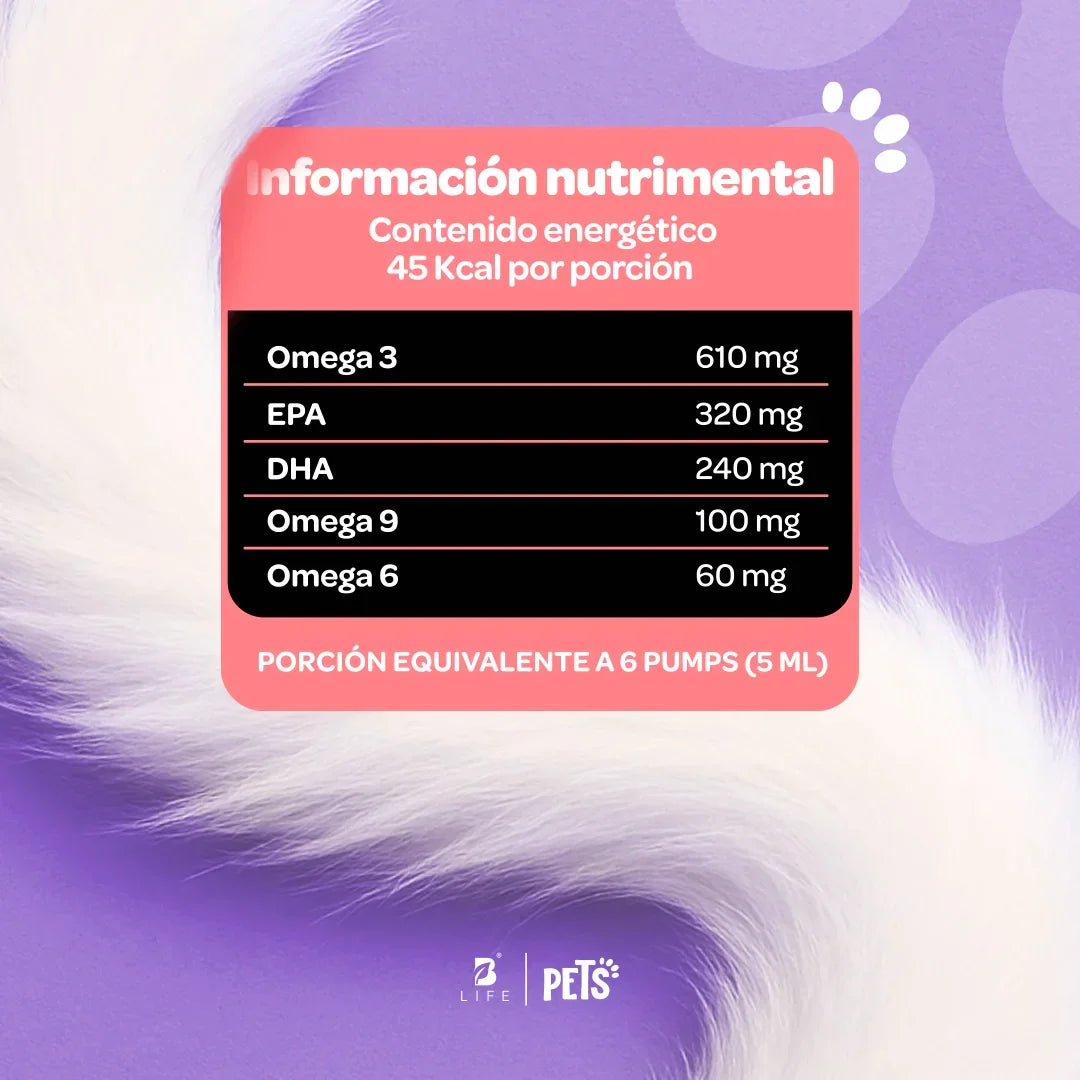 Omega Balance para Perros y Gatos 500 ml (Omega 3, 6 y 9 - EPA y DHA)
