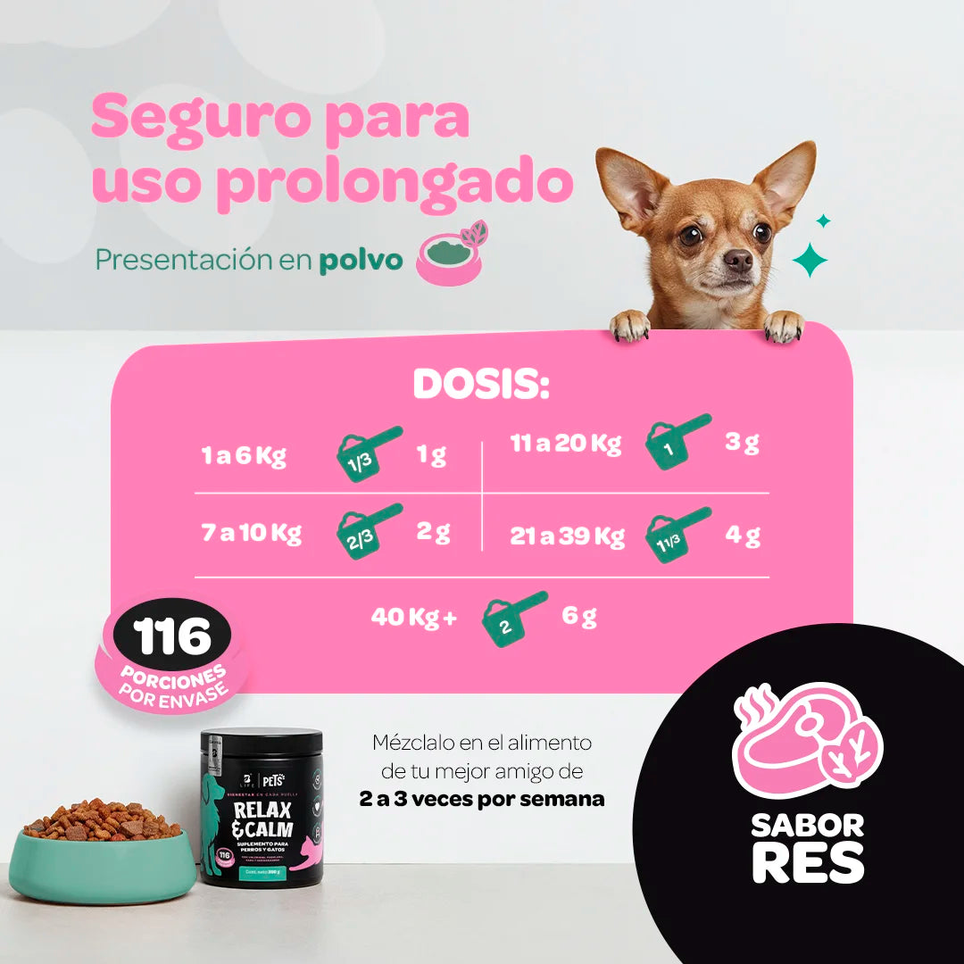 Relax & Calm Suplemento relajante 350 g (Perros y Gatos)