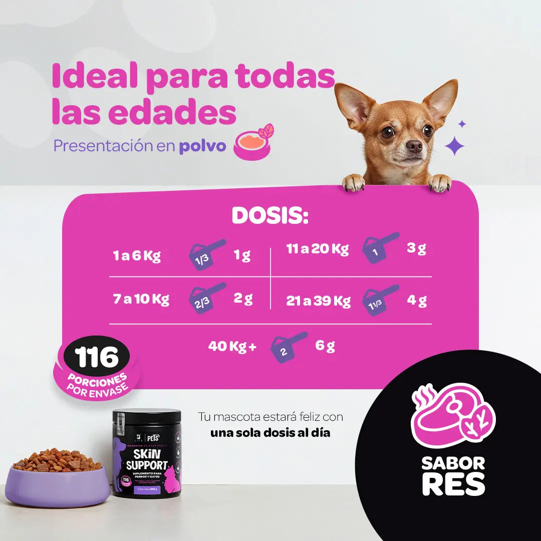 Skin Support Suplemento para piel y pelaje 350 g (Perros y Gatos)