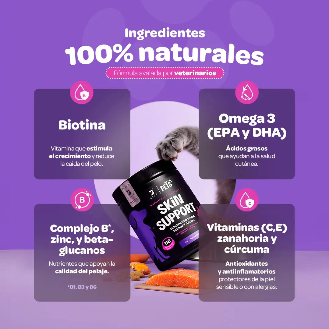 Skin Support Suplemento para piel y pelaje 350 g (Perros y Gatos)