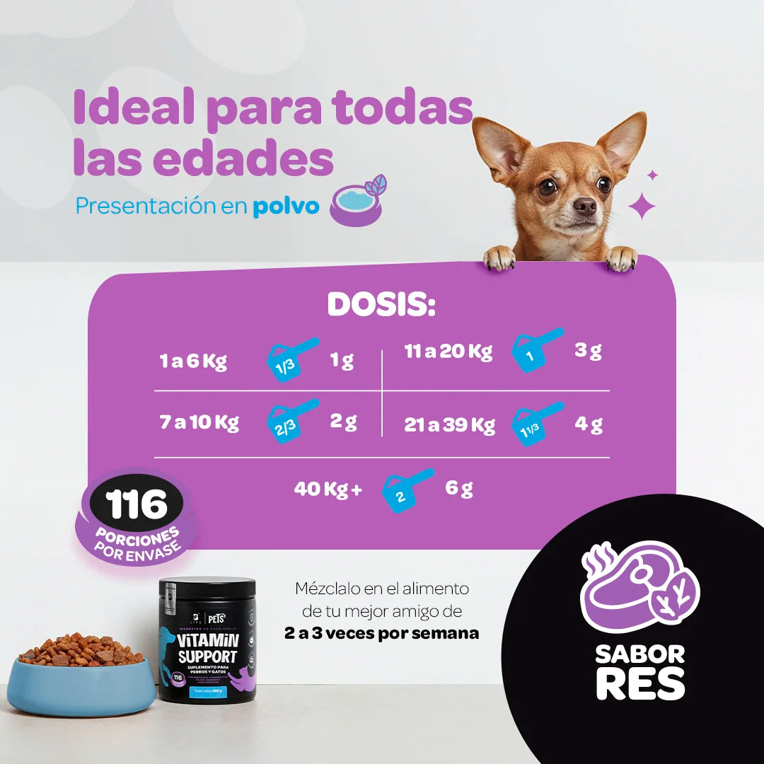 Vitamin Support Multivitamínico 350 g (Perros y Gatos)